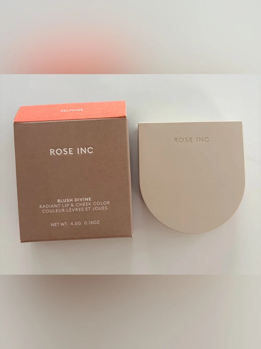 Rose Inc Cream Blush Divine Refillable Cheek & Lip Color Delphine New